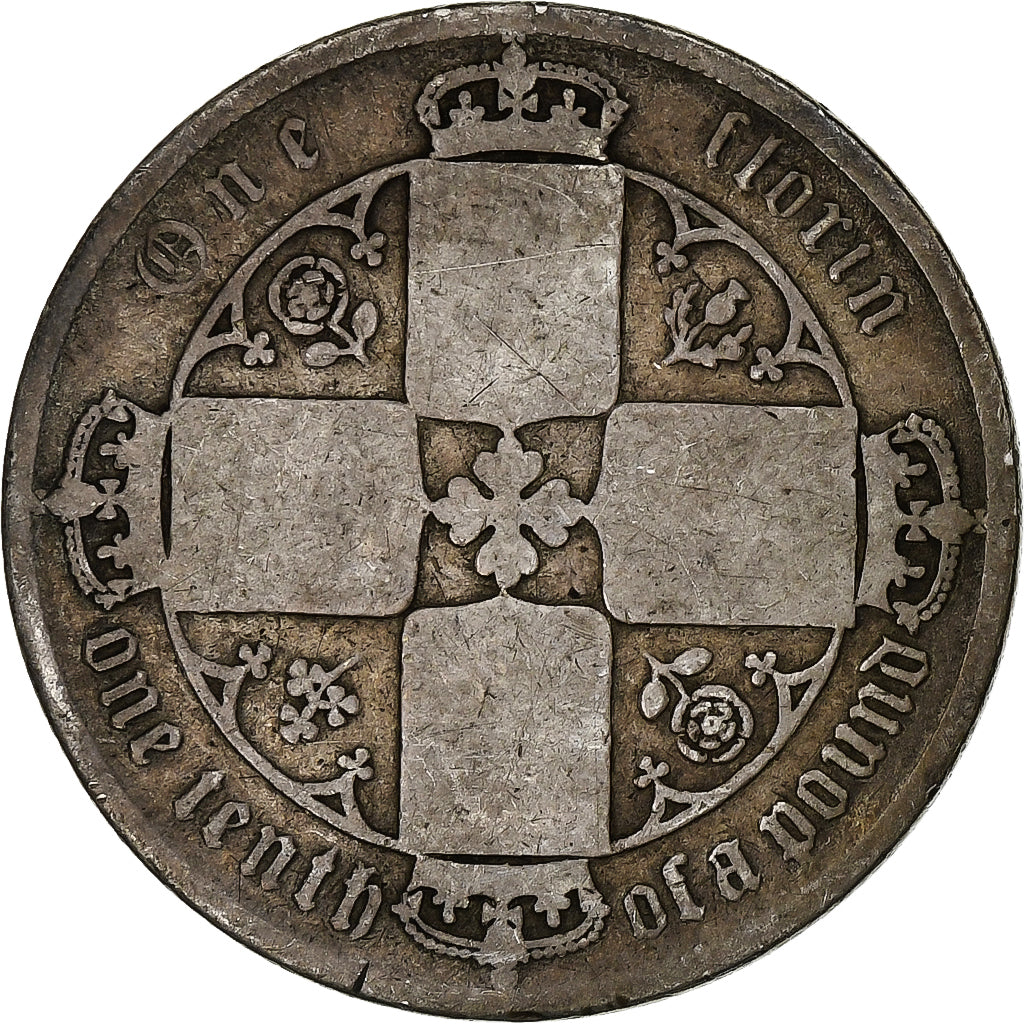 Gran Bretagna, Victoria, Florin, 1873, London, Argento, MB