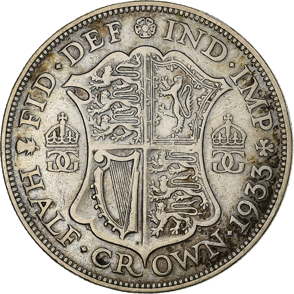 Great Britain, George V, Half crown, 1933, London, Silver, VF(30-35)