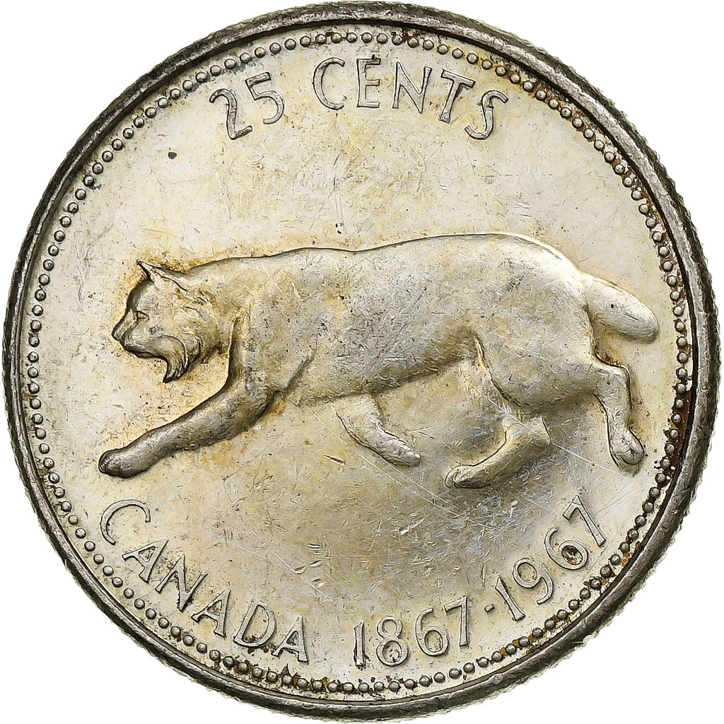 Kanada, Elizabeth II, 25 Cents, 1967, Ottawa, Silber, VZ