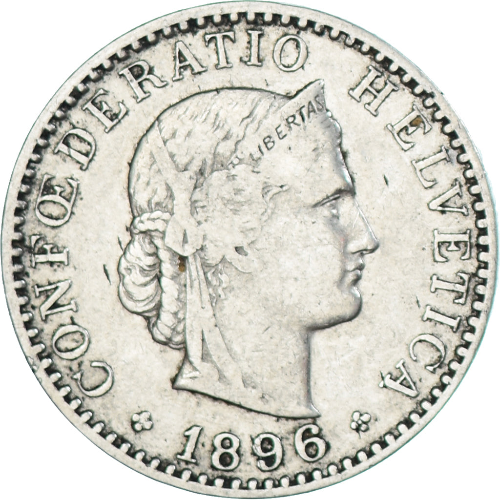 Moneda, Suiza, 20 Rappen, 1896