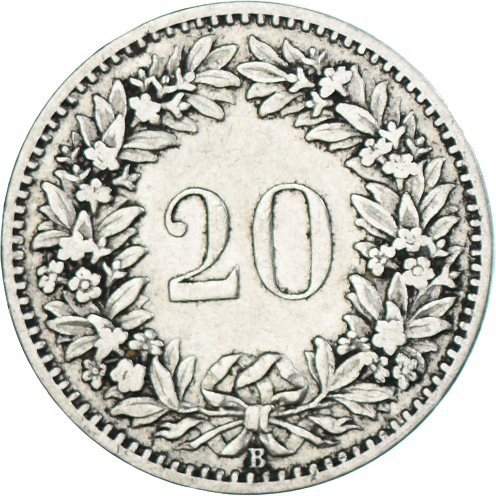 Moneda, Suiza, 20 Rappen, 1896