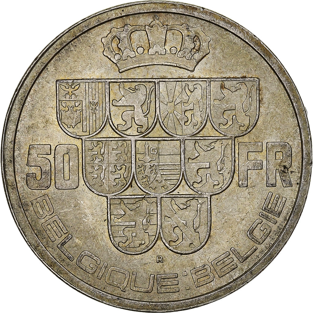 Belgien, Leopold III, 50 Francs, 1940, Brussels, Silber, S+
