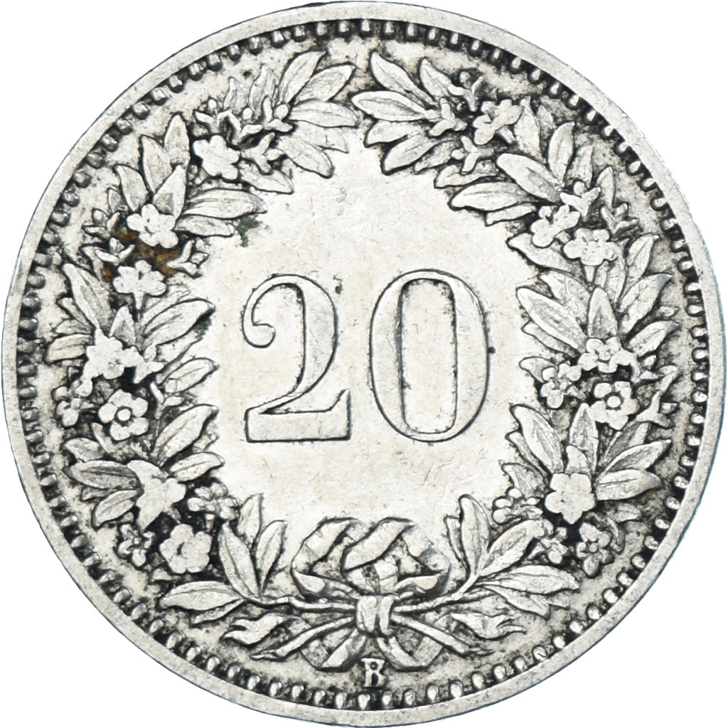 Münze, Schweiz, 20 Rappen, 1894