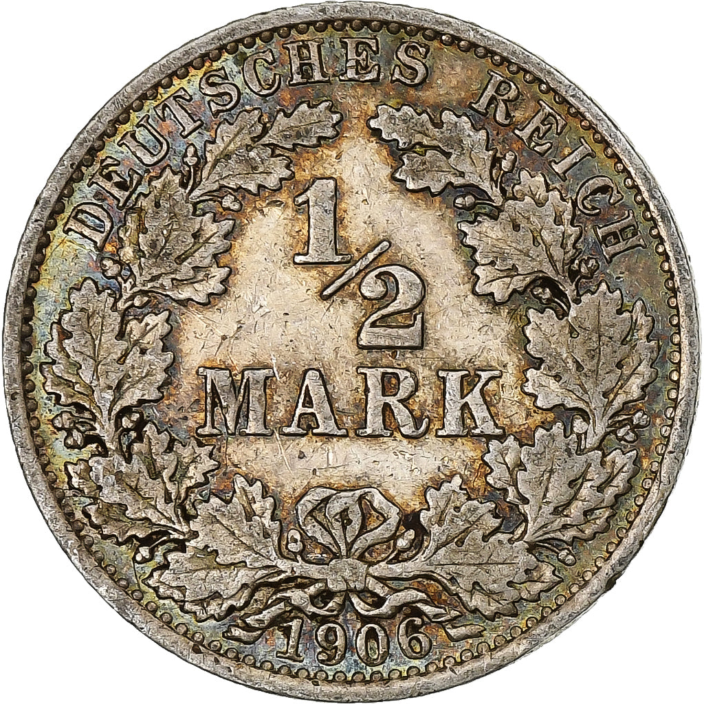 Deutschland, Wilhelm II, 1/2 Mark, 1906, Berlin, Silber, SS