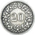Moneda, Suiza, 20 Rappen, 1884