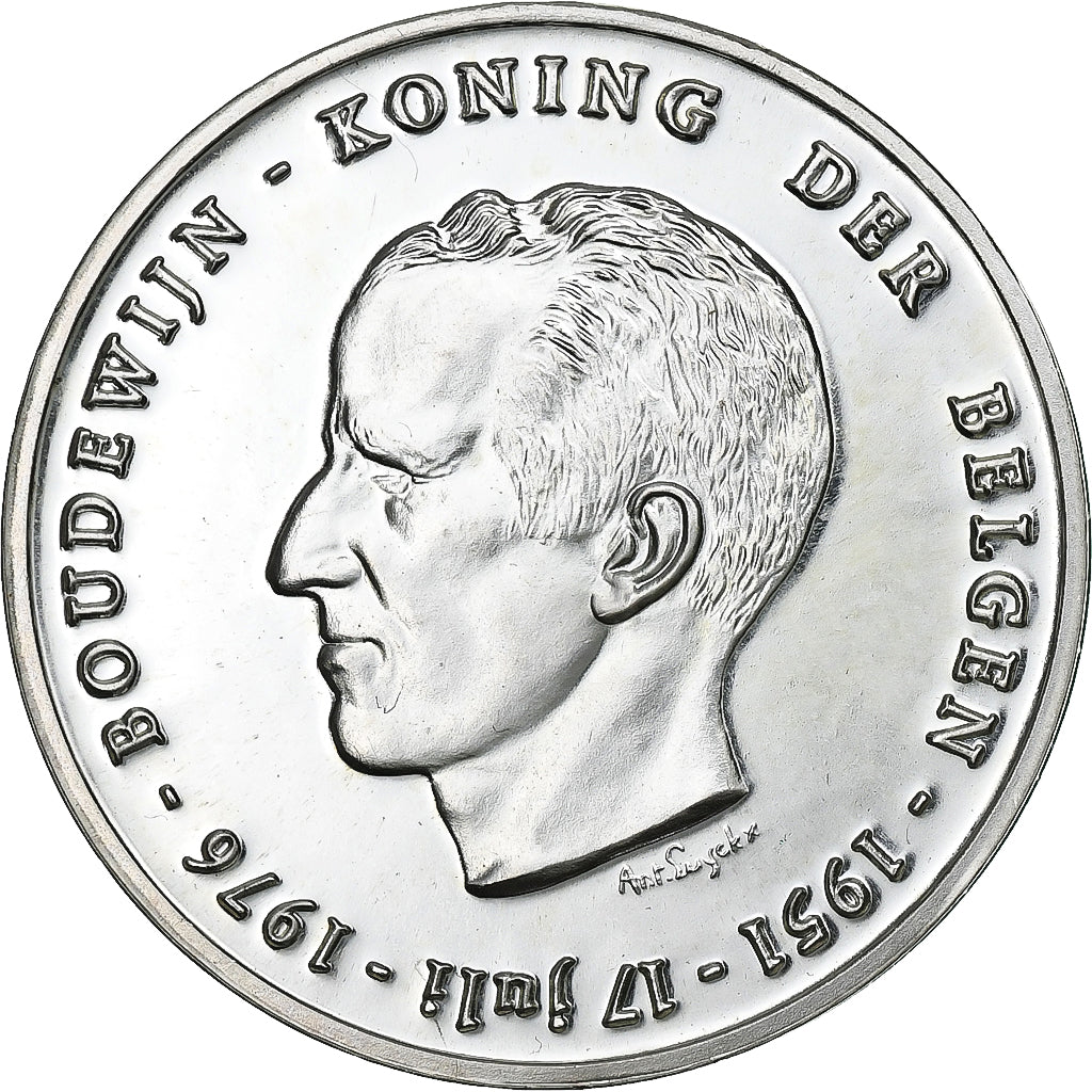 Belgio, Baudouin I, 250 Francs, 1976, Brussels, BU, Argento, SPL