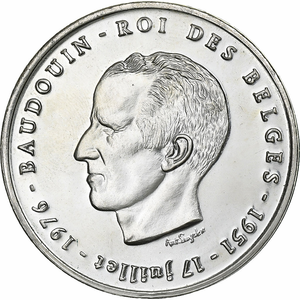 Belgium, Baudouin I, 250 Francs, 1976, Brussels, BU, Silver, MS(60-62)