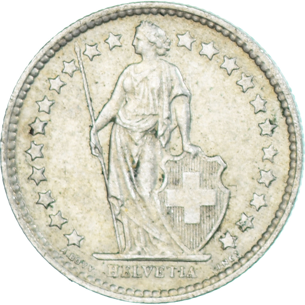 Moneda, Suiza, 1/2 Franc, 1962