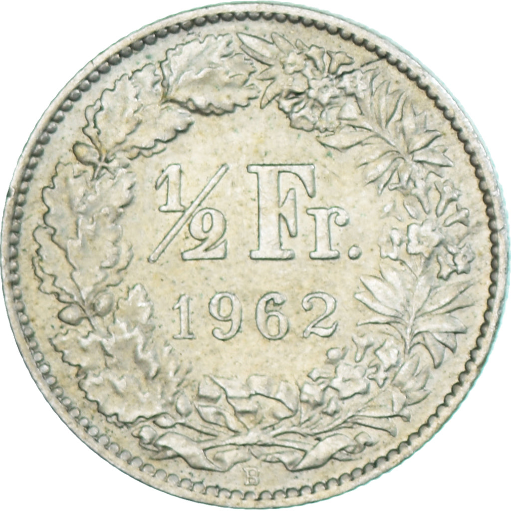 Moneda, Suiza, 1/2 Franc, 1962