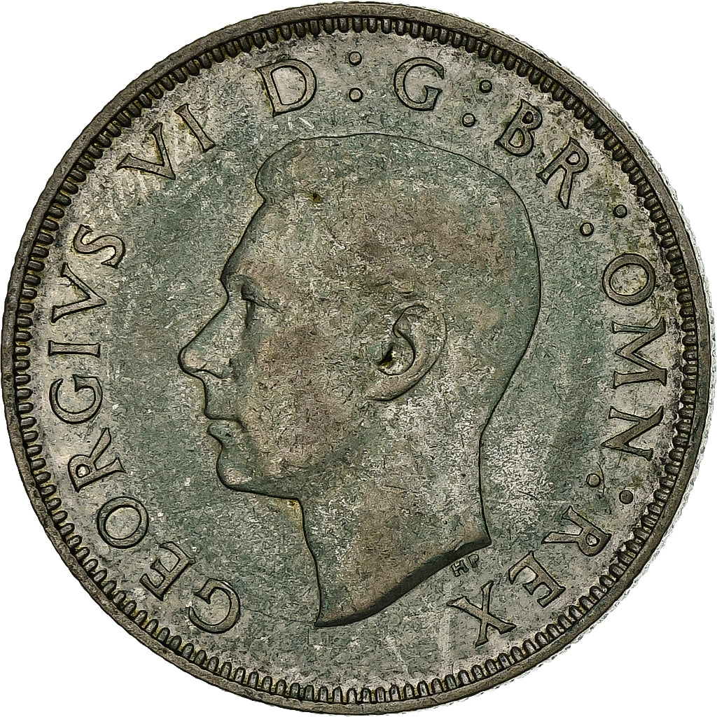 Grande-Bretagne, George VI, 2 Shillings, 1941, Londres, Argent, TB+