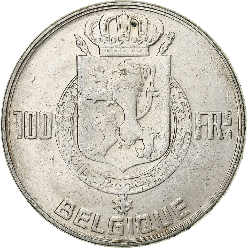 Bélgica, 100 Francs, 1950, Brussels, Plata, MBC+