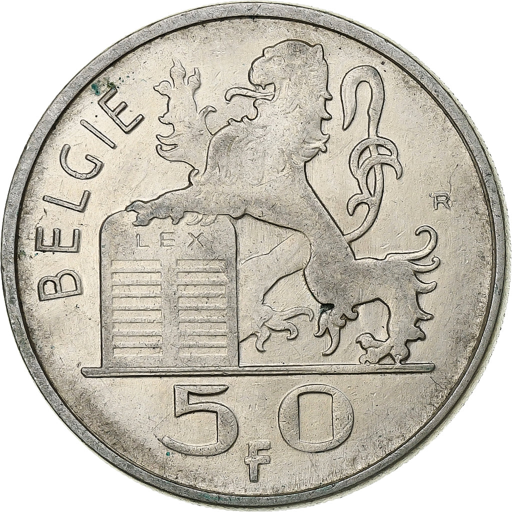 Bélgica, 50 Francs, 1954, Brussels, Plata, MBC