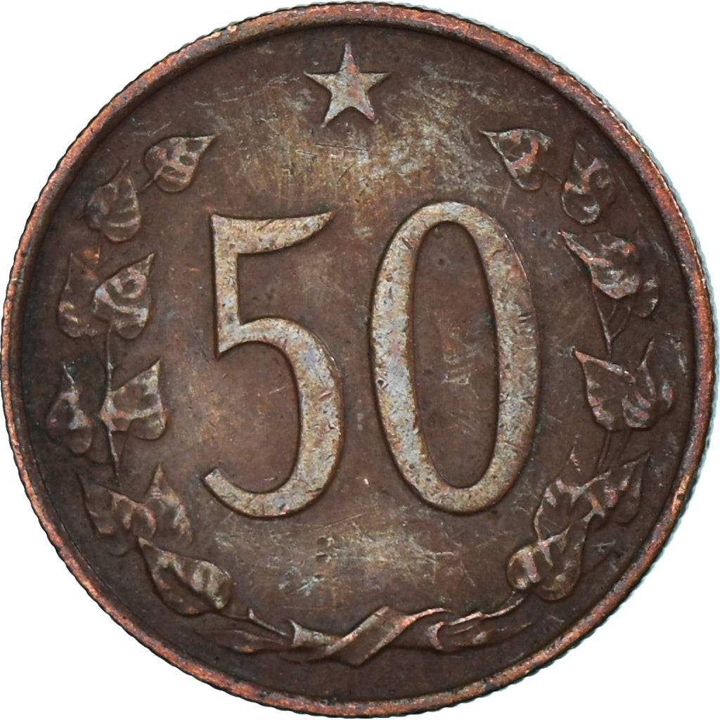 Moneda, Checoslovaquia, 50 Haleru, 1969