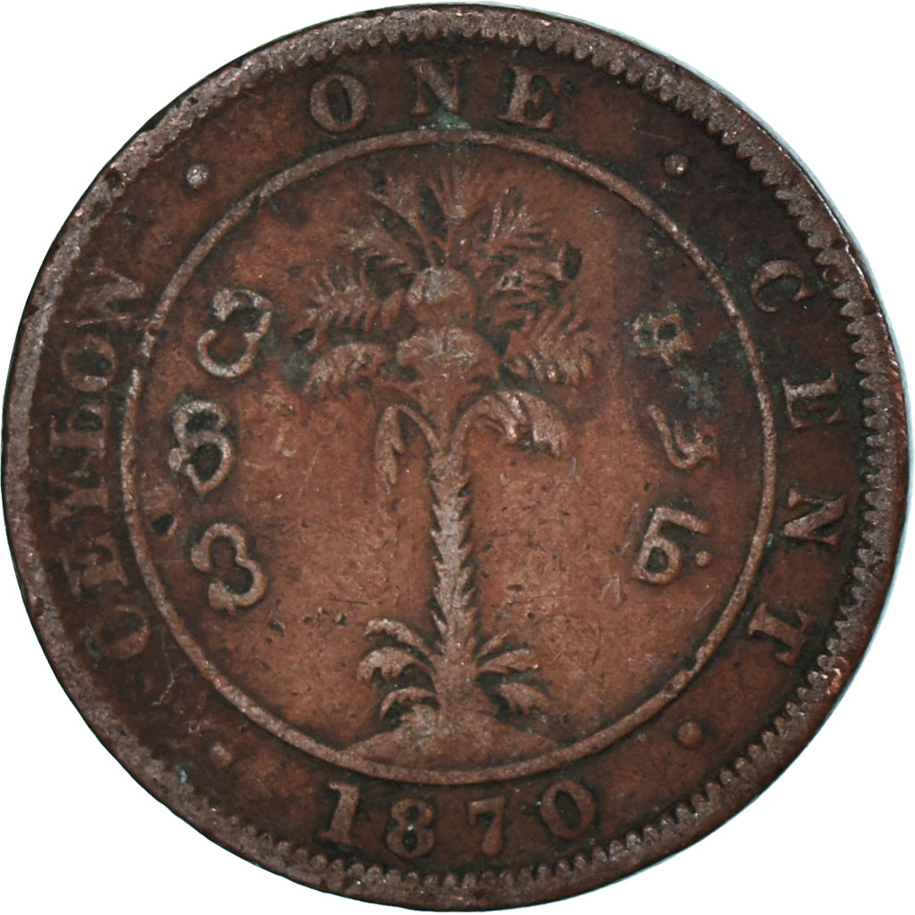 Ceylon, Cent, 1870