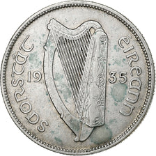Irlanda, Florin, Two Shillings, 1935, London, Prata, AU(55-58)