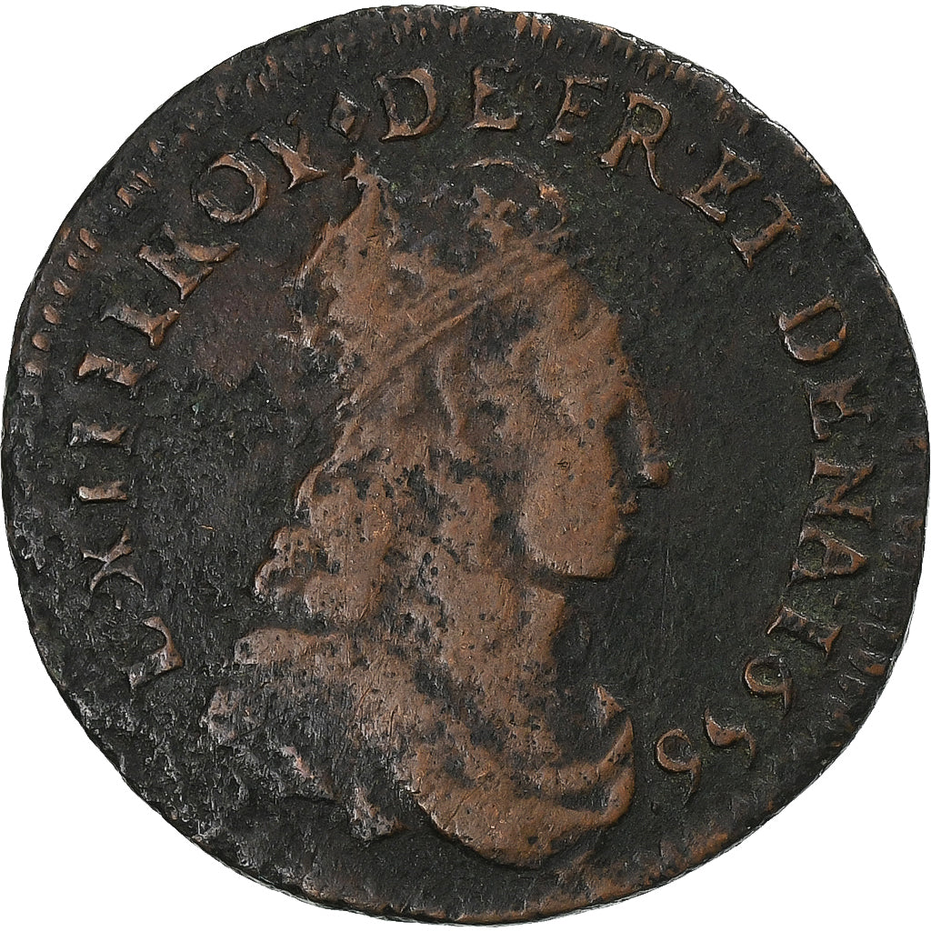 Francia, Louis XIV, Liard, 1656, Vimy, Rame, MB, C2G:62