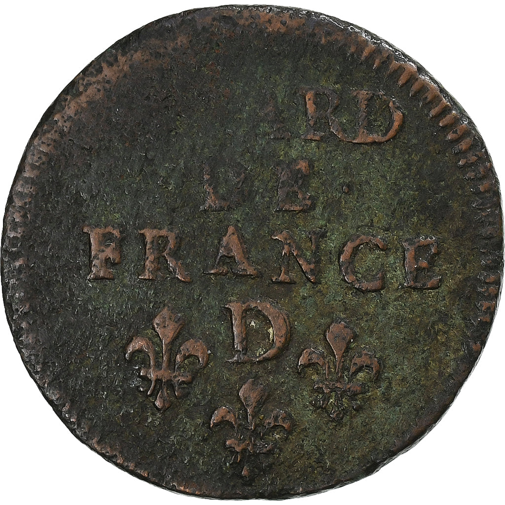 Francia, Louis XIV, Liard, 1656, Vimy, Rame, MB, C2G:62