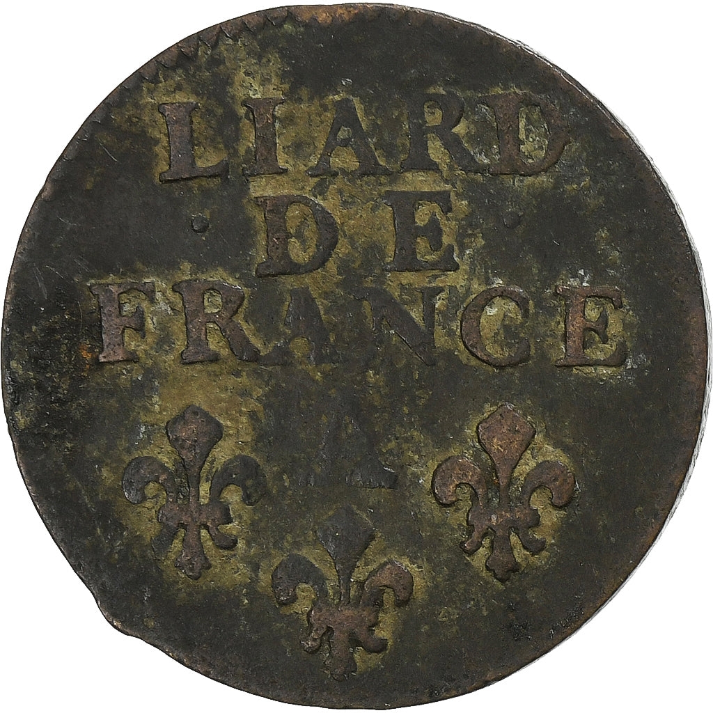 França, Louis XIV, Liard, 1693, Paris, Cobre, F(12-15), C2G:208