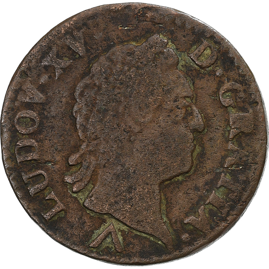 Frankrijk, Louis XV, Sol à la vieille tête, 1772, Lille, Koper, FR