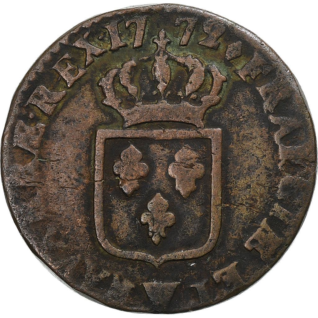 Frankrijk, Louis XV, Sol à la vieille tête, 1772, Lille, Koper, FR
