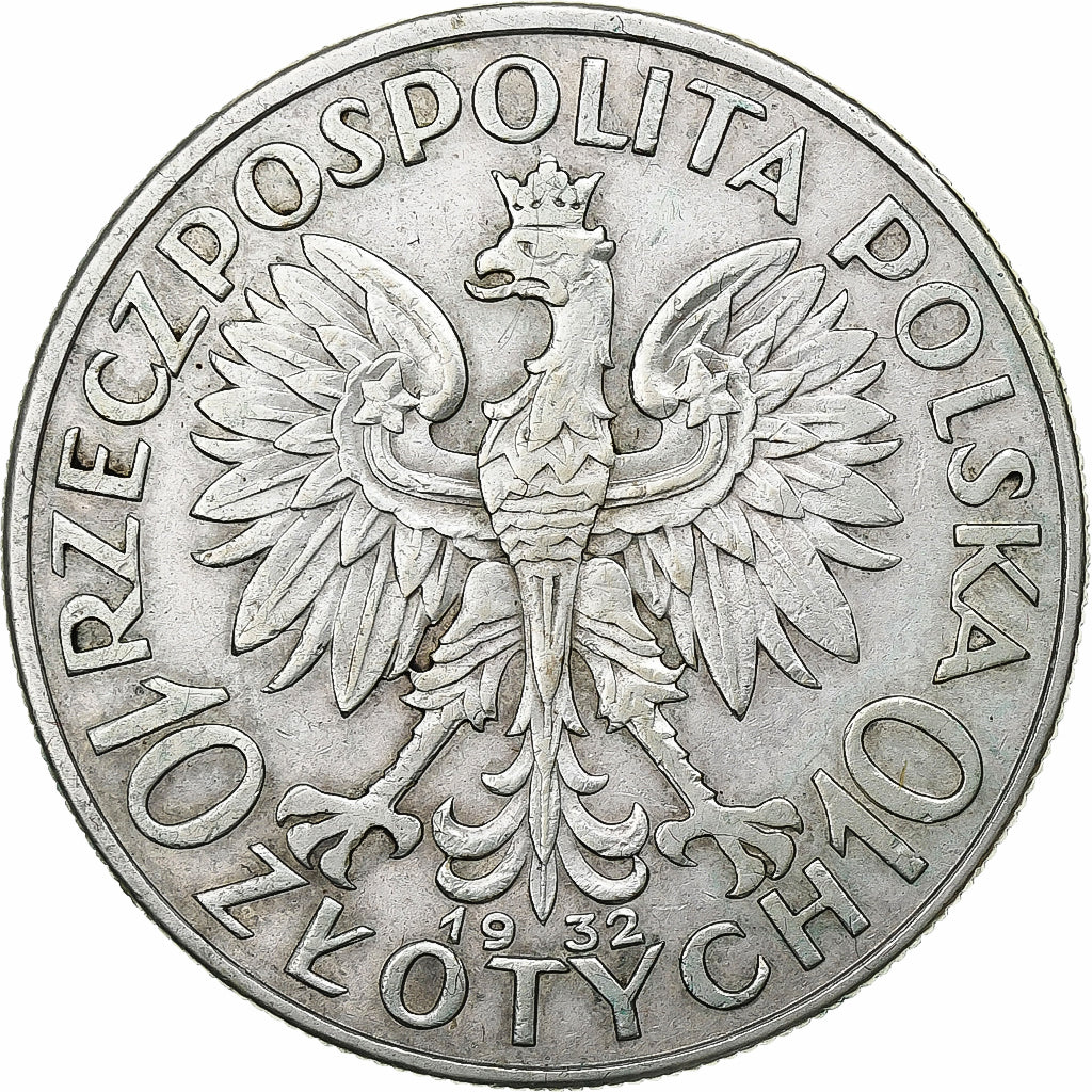 Polen, 10 Zlotych, 1932, Warsaw, Silber, SS