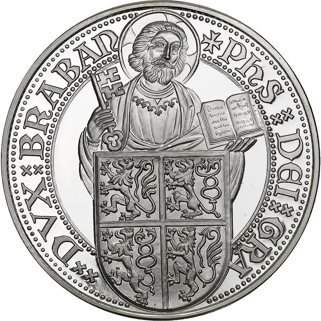 Bélgica, 100 Lovenaar, Louvain, Undated (1980), Plata, Prueba, SC