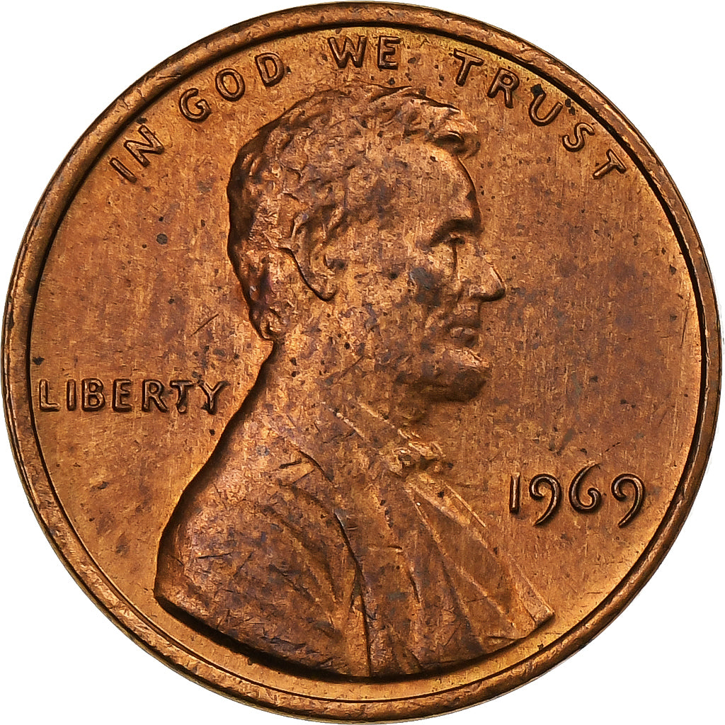 Vereinigte Staaten, Cent, Lincoln, 1969, Philadelphia, Kupfer, SS+