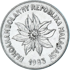 Munten, Madagascar, 5 Francs, Ariary, 1983