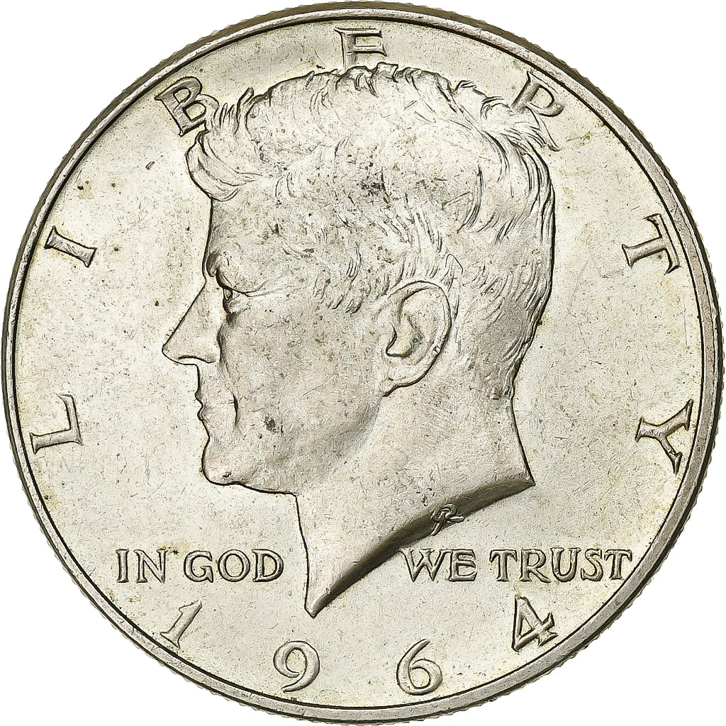 United States, Half Dollar, Kennedy, 1964, Denver, Silver, AU(55-58)