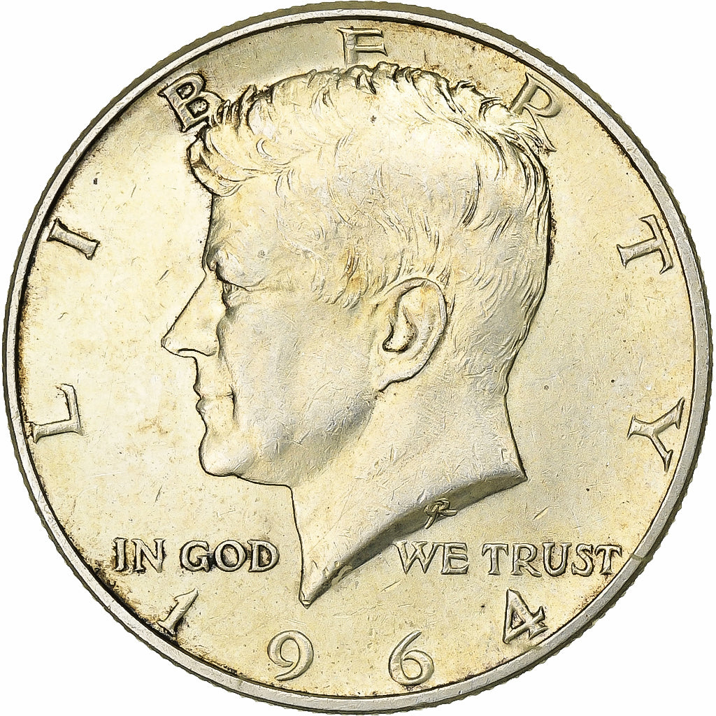 Stati Uniti, Half Dollar, Kennedy, 1964, Denver, Argento, SPL-