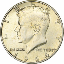 Stati Uniti, Half Dollar, Kennedy, 1964, Denver, Argento, SPL-