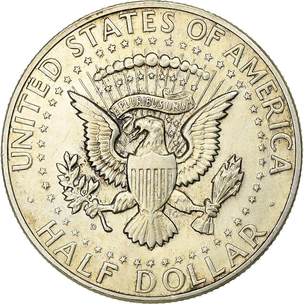 Stati Uniti, Half Dollar, Kennedy, 1964, Denver, Argento, SPL-