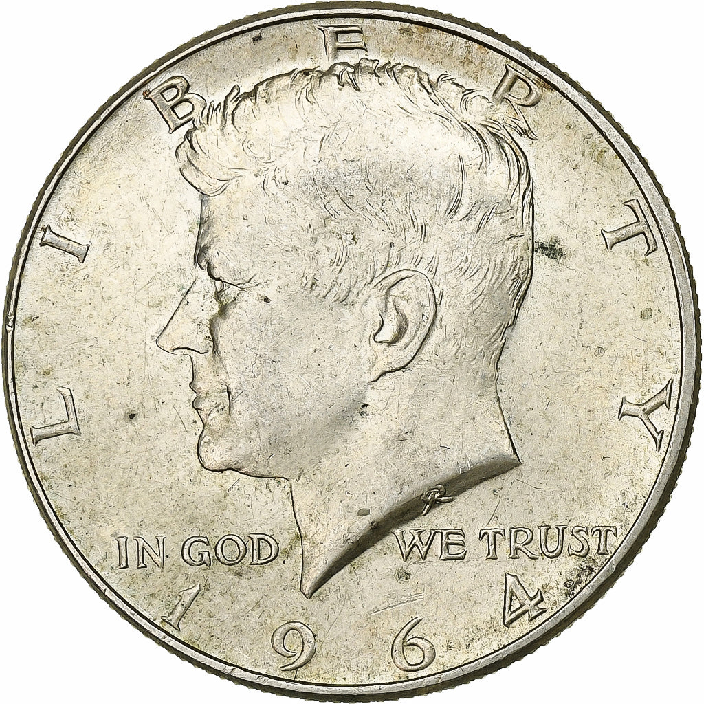 Stati Uniti, Half Dollar, Kennedy, 1964, Denver, Argento, SPL-