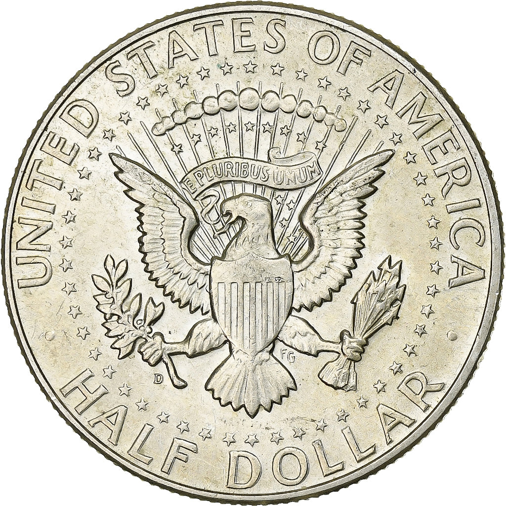 Stati Uniti, Half Dollar, Kennedy, 1964, Denver, Argento, SPL-