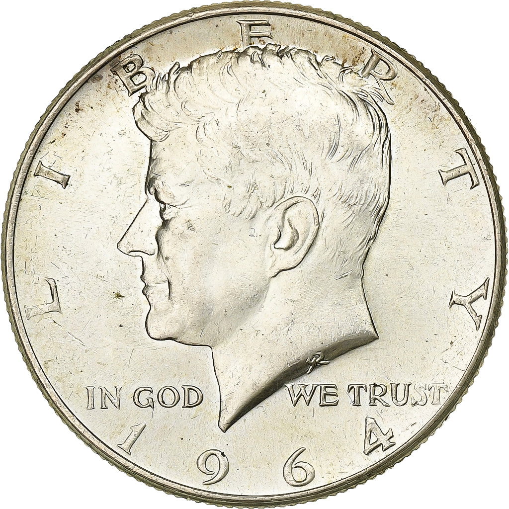 Estados Unidos, Half Dollar, Kennedy, 1964, Philadelphia, Plata, EBC