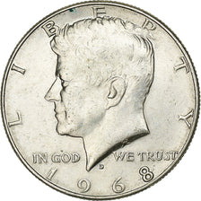 Stati Uniti, Half Dollar, Kennedy, 1968, Denver, Argento, SPL-