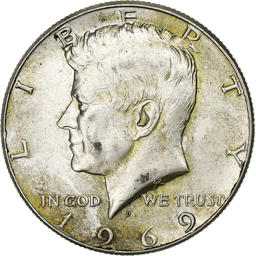 Stati Uniti, Half Dollar, Kennedy, 1969, Denver, Argento, SPL-