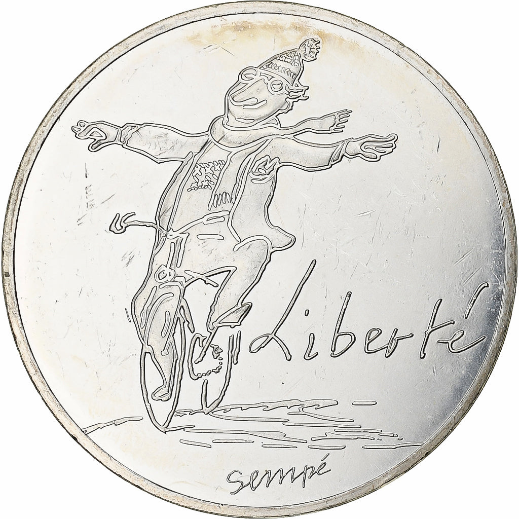 France, 10 Euro, Sempé - Hiver - Liberté, 2014, MDP, Argent, SPL