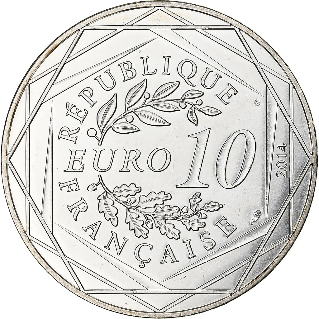 France, 10 Euro, Sempé - Hiver - Liberté, 2014, MDP, Argent, SPL