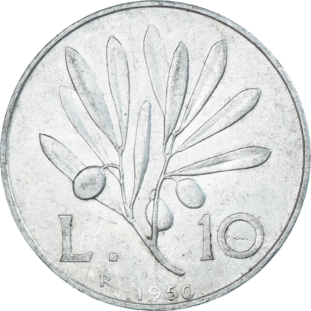 Monnaie, Italie, 10 Lire, 1950