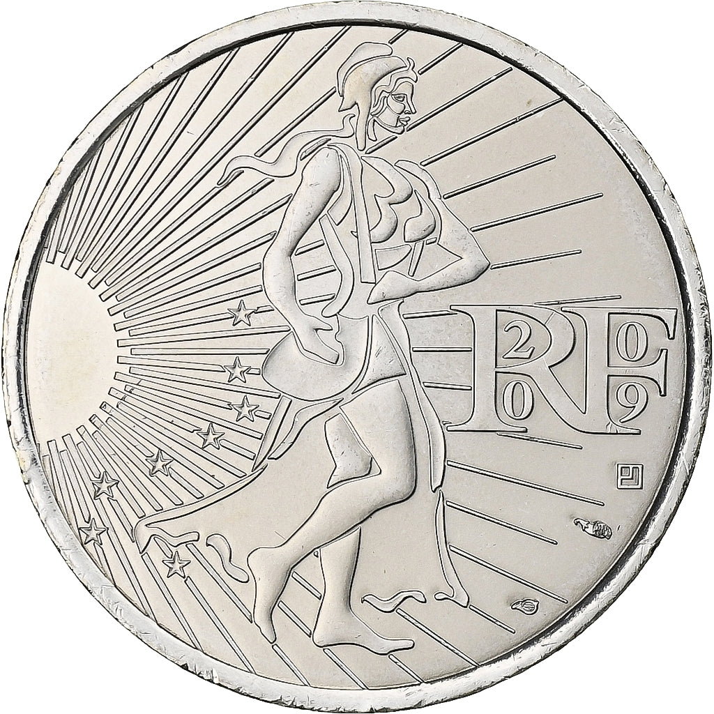 Francja, 10 Euro, Semeuse, 2009, MDP, Srebro, MS(65-70)