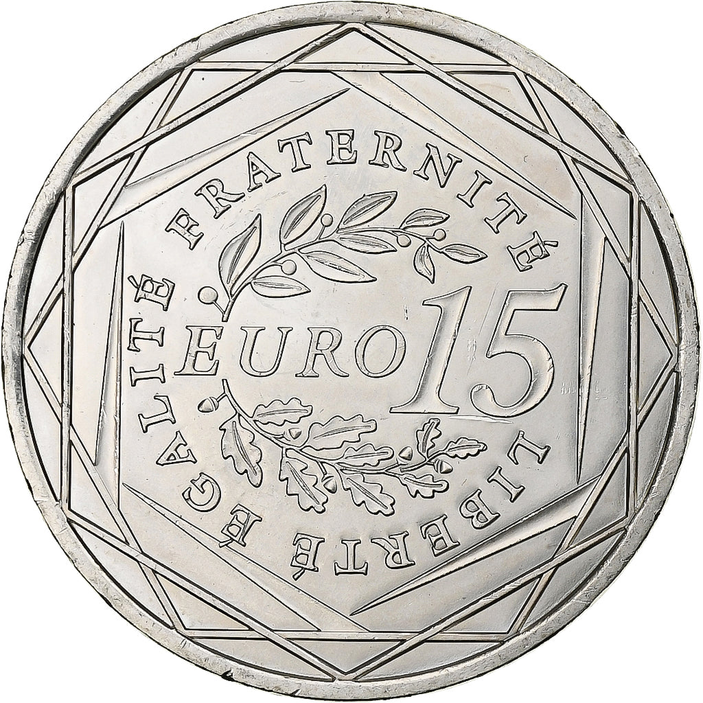 Frankreich, 15 Euro, Semeuse, 2008, MDP, Silber, STGL