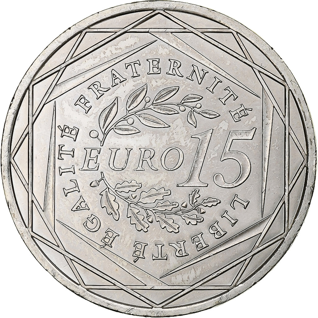 Frankreich, 15 Euro, Semeuse, 2008, MDP, Silber, UNZ