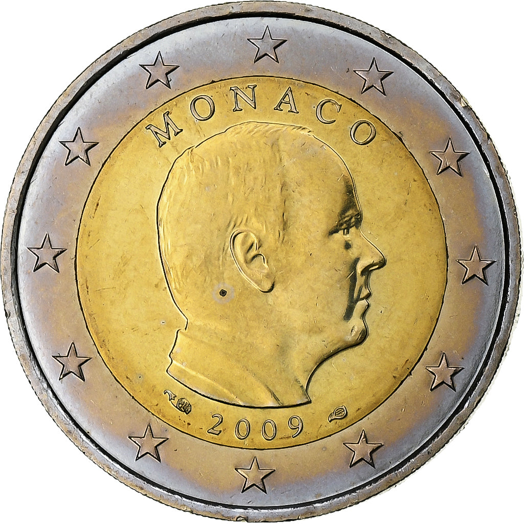 Monaco, Albert II, 2 Euro, 2009, MDP, Bi-Metallic, MS(63)