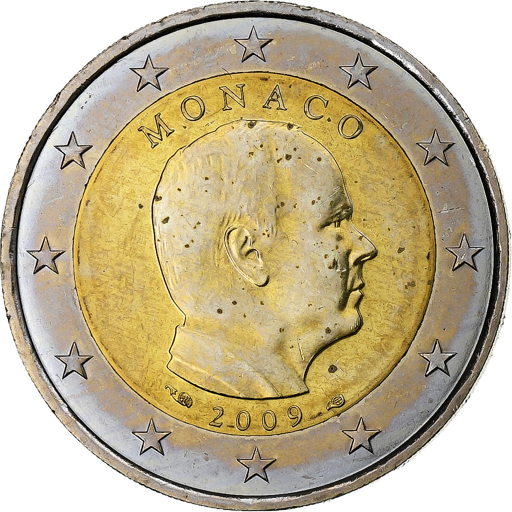 Monaco, Albert II, 2 Euro, 2009, MDP, Bi-Metallic, MS(60-62)