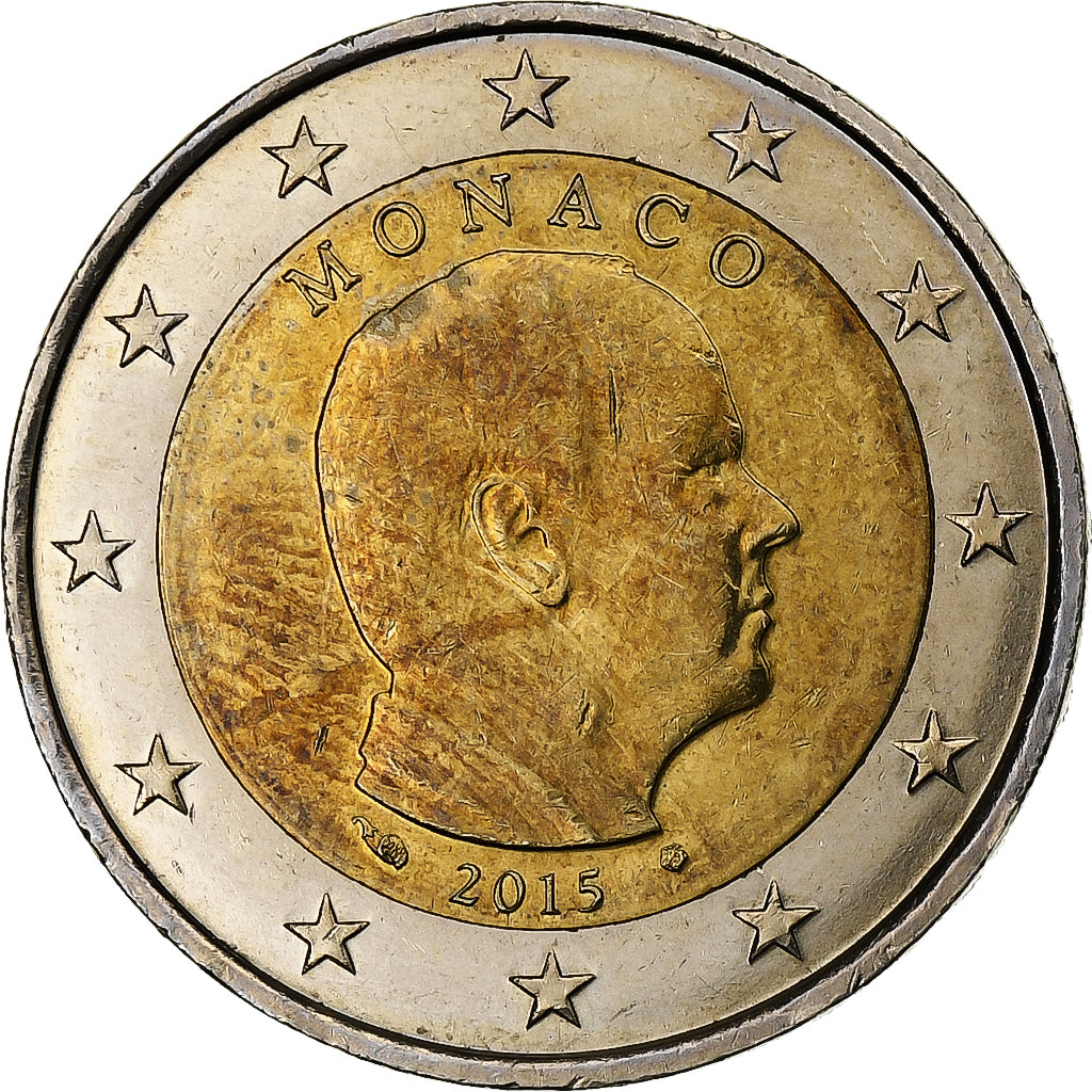 Monaco, Albert II, 2 Euro, 2015, MDP, Bi-metallico, SPL-
