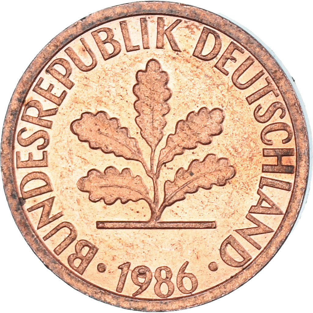 Munten, Duitsland, Pfennig, 1986