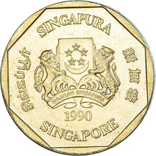 Coin, Singapore, Dollar, 1990