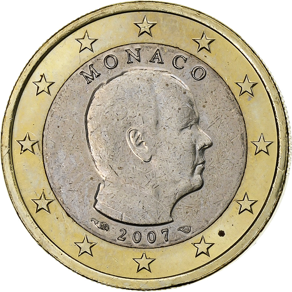 Mónaco, Albert II, Euro, 2007, MDP, Bimetálico, SC