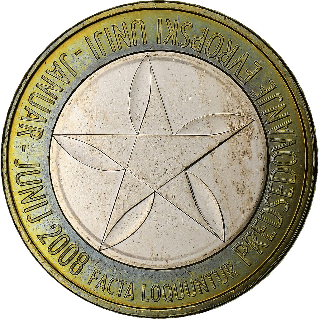 Eslovénia, 3 Euro, Presidency EU, 2008, Utrecht, Bimetálico, MS(63)